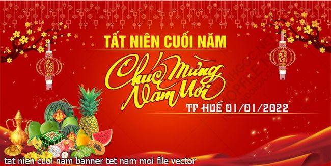 tat nien cuoi nam banner tet nam moi file vector